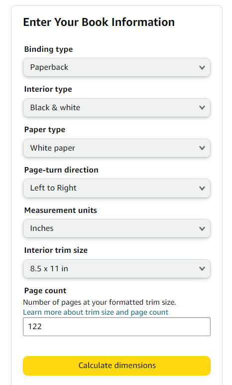 Go to KDP Cover calculator to get the dimensions for your KDP coloring book cover