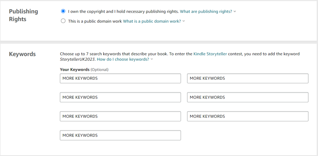 Utilize Amazon's 7 backend keywords