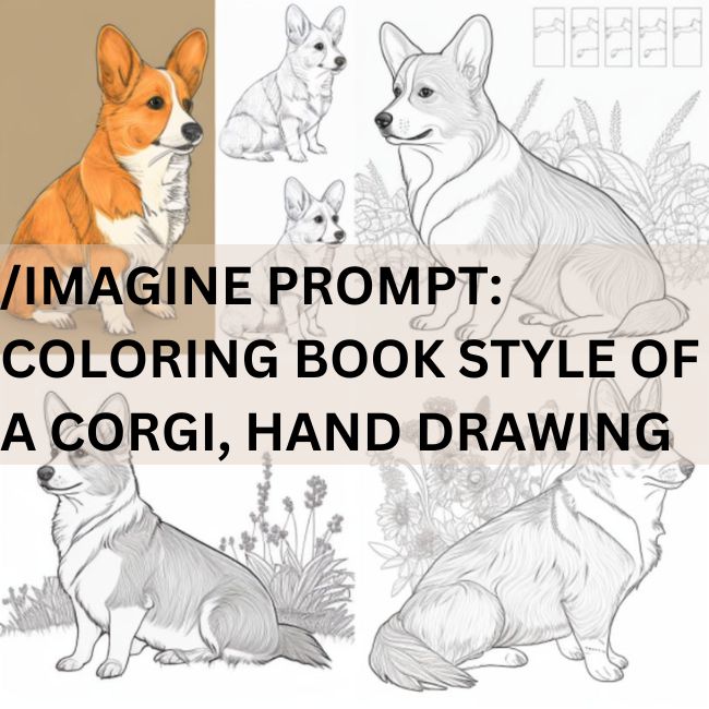 coloring book prompts for midjourney