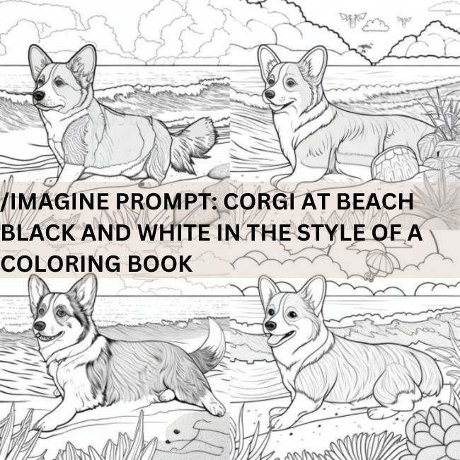 coloring book prompts for midjourney