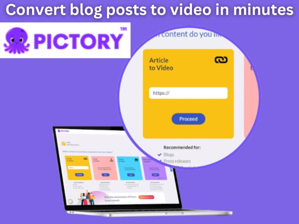 convert blog posts to video in minutes